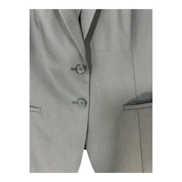 Ann Taylor Blazer Size 8 Black Wool Blend Two Button Notch Long Sleeve Career - Picture 2 of 15